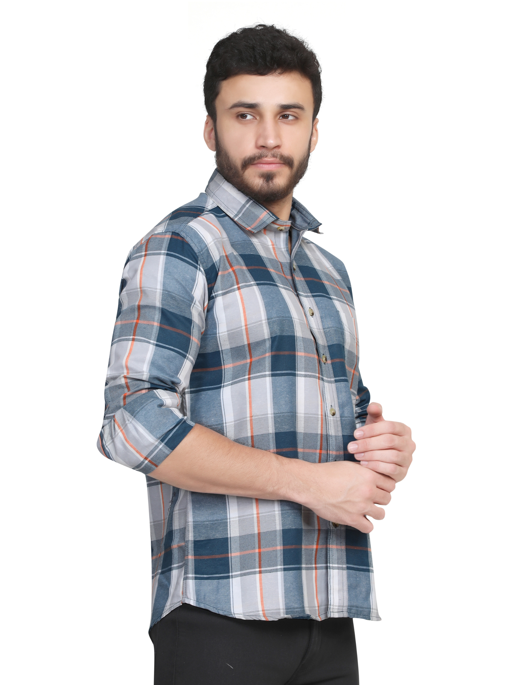 Big chequered design shirt for men