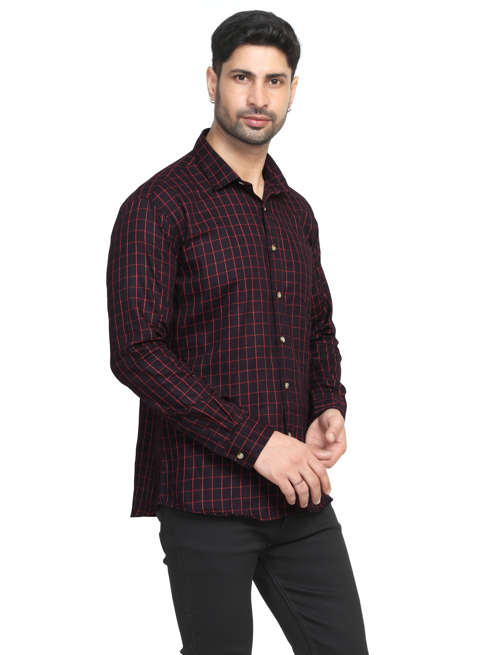 PURPLE - Checks shirt for men